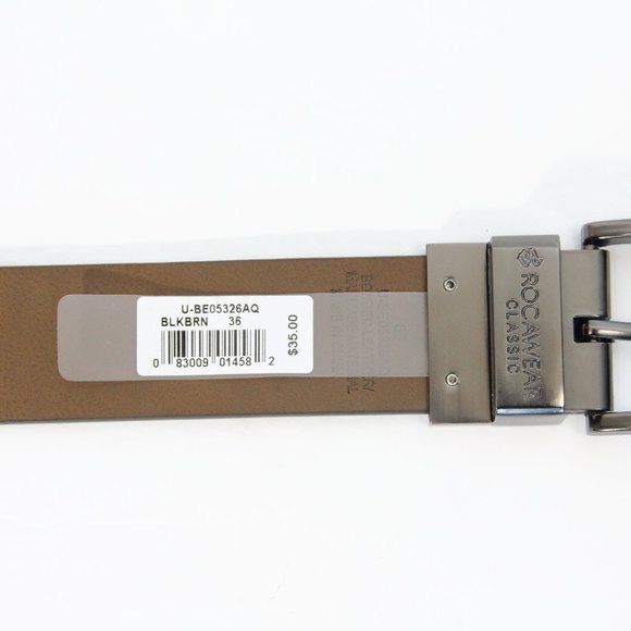 Rocawear Men Reversible Belt sz 36 Black Brown NEW - Picture 6 of 7